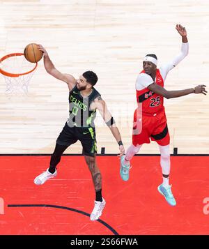 Boston Celtics' Jayson Tatum dunks the ball during the NBA basketball