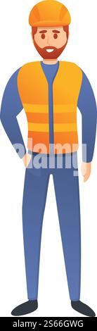 Home builder icon. Cartoon of home builder vector icon for web design isolated on white background. Home builder icon, cartoon style Stock Vector