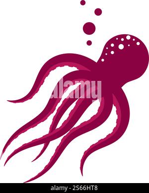 Octopus logo ilustration vector template Stock Vector