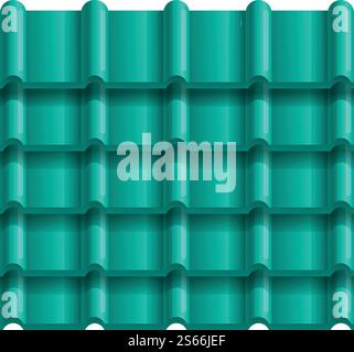 Metal roof icon. Cartoon of metal roof vector icon for web design isolated on white background. Metal roof icon, cartoon style Stock Vector
