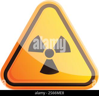Radiation sign icon. Cartoon of radiation sign vector icon for web design isolated on white background. Radiation sign icon, cartoon style Stock Vector