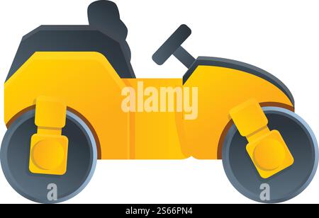 Maintenance road roller icon. Cartoon of maintenance road roller vector icon for web design isolated on white background. Maintenance road roller icon, cartoon style Stock Vector