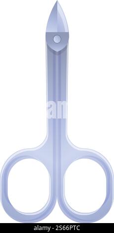Manicure scissors icon. Cartoon of manicure scissors vector icon for web design isolated on white background. Manicure scissors icon, cartoon style Stock Vector