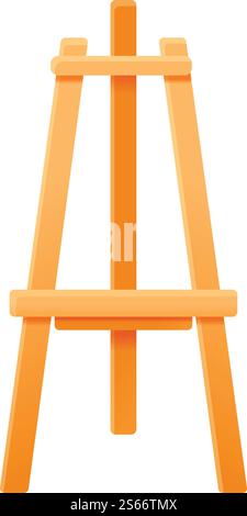 Easel stand icon. Cartoon of easel stand vector icon for web design isolated on white background. Easel stand icon, cartoon style Stock Vector