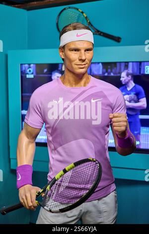 Madrid. Spain - January 16, 2025: Detailed wax statue of