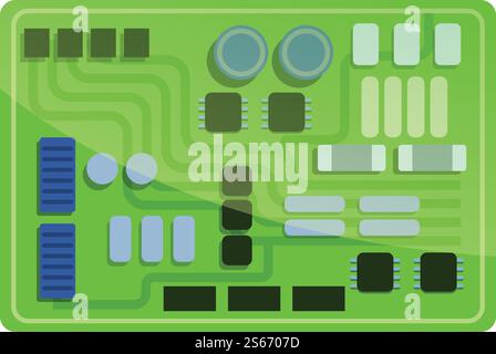 Soldering radio scheme icon. Cartoon of soldering radio scheme vector icon for web design isolated on white background. Soldering radio scheme icon, cartoon style Stock Vector
