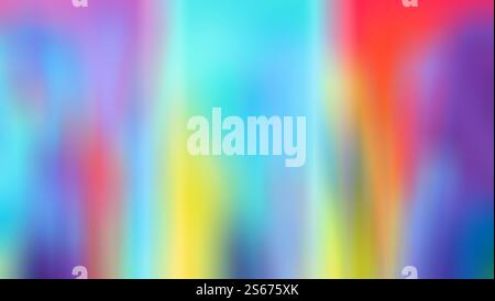 Bright rainbow gradient background. Various diagonal strip spots, blurred Stock Photo