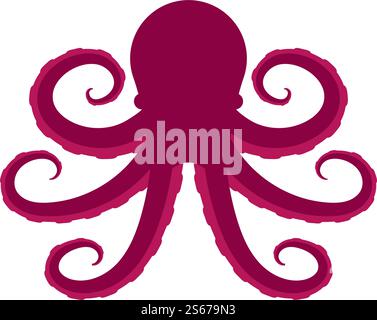 Octopus logo ilustration vector template Stock Vector