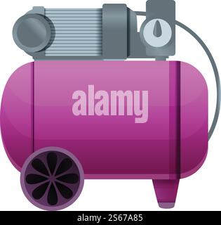 Cylinder air compressor icon. Cartoon of cylinder air compressor vector icon for web design isolated on white background. Cylinder air compressor icon, cartoon style Stock Vector