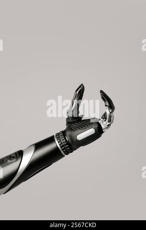 bionic arm on an isolated whited background Stock Photo