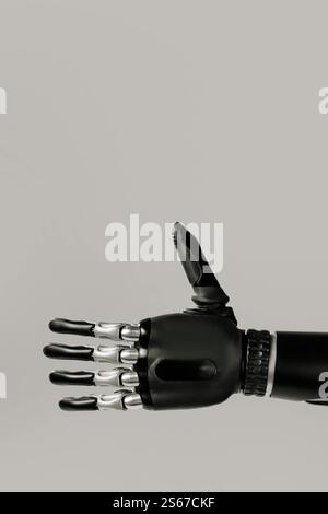 bionic arm on an isolated whited background Stock Photo