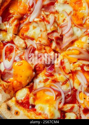 Pepperoni Pizza on a Box Stock Photo