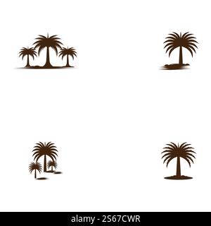 Set Dates tree Logo Template vector symbol nature Stock Vector