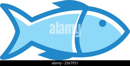Fish Logo ilustration vector Template Stock Vector
