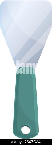Home putty knife icon. Cartoon of home putty knife vector icon for web design isolated on white background. Home putty knife icon, cartoon style Stock Vector