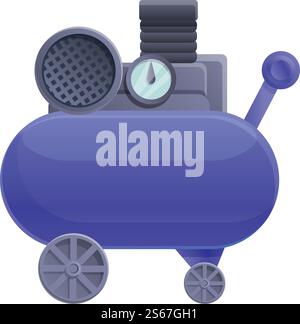 Generator air compressor icon. Cartoon of generator air compressor vector icon for web design isolated on white background. Generator air compressor icon, cartoon style Stock Vector