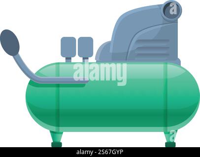 Pressure air compressor icon. Cartoon of pressure air compressor vector ...