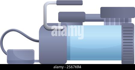 Modern car air compressor icon. Cartoon of modern car air compressor vector icon for web design isolated on white background. Modern car air compressor icon, cartoon style Stock Vector