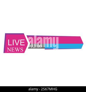 Tv news bars  headlin or lower third template Stock Vector
