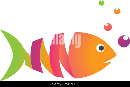 Fish Logo ilustration vector Template Stock Vector