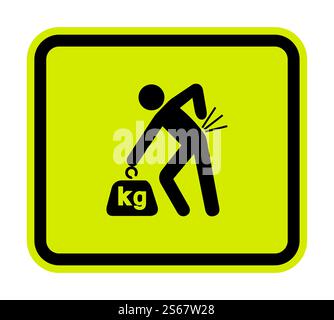 Lifting Hazard Symbol Sign, Vector Illustration, Isolate On White Background Label .EPS10 Stock Vector