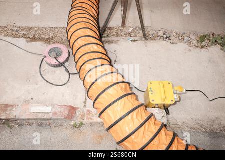 Building works going on at a private dwelling Stock Photo
