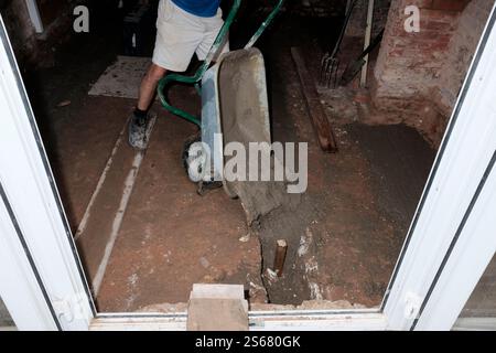 Building works going on at a private dwelling Stock Photo