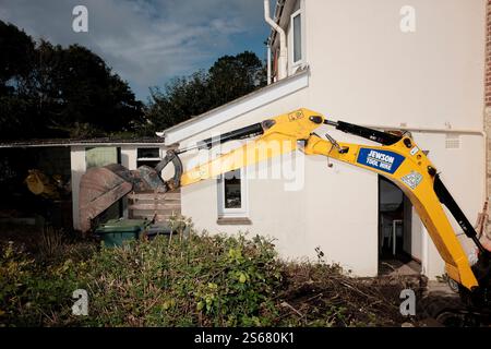Building works going on at a private dwelling Stock Photo