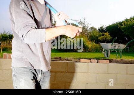 Building works going on at a private dwelling Stock Photo