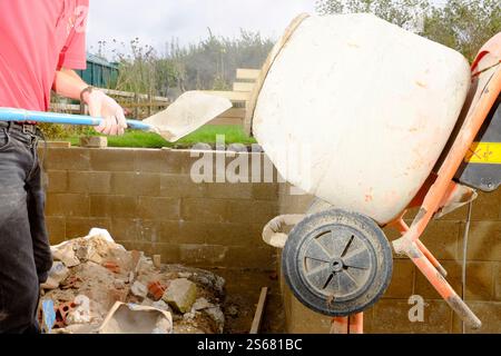 Building works going on at a private dwelling Stock Photo