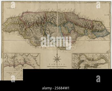 Jamaica, from the latest surveys , Harbors, Jamaica, Bluefields, Maps ...