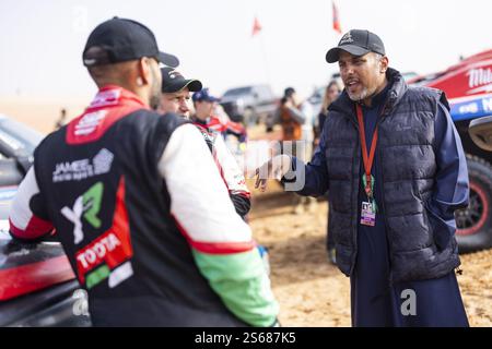 SAR Prince Khalid Bin Sultan Al Abdullah Al-Faisal, President de la Saudi Automobile &amp; Motorcycle Federation and Saudi Motorsport Company, portrait during the Stage 11 of the Dakar 2025 on January 16, 2025 around Subaytah, Saudi Arabia Stock Photo