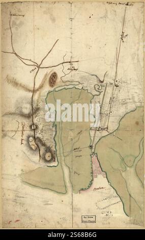 [Plan of Boston neck] , Boston Mass., Maps, Manuscript, Early works to ...