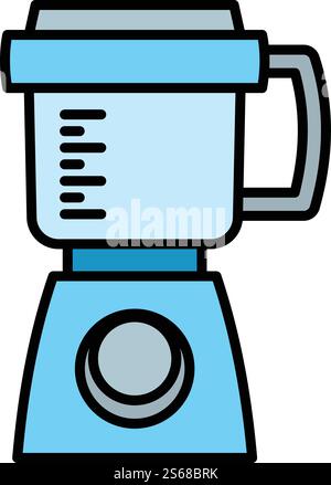 Modern food processor icon. Outline modern food processor vector icon for web design isolated on white background. Modern food processor icon, outline style Stock Vector