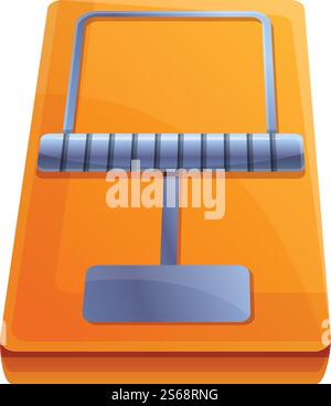 Mouse trap icon. Cartoon of mouse trap vector icon for web design isolated on white background. Mouse trap icon, cartoon style Stock Vector