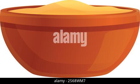 Jacuzzi powder bowl icon. Cartoon of jacuzzi powder bowl vector icon for web design isolated on white background. Jacuzzi powder bowl icon, cartoon style Stock Vector