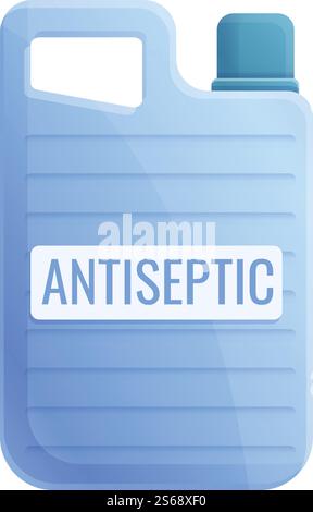 Antiseptic canister icon. Cartoon of antiseptic canister vector icon for web design isolated on white background. Antiseptic canister icon, cartoon style Stock Vector