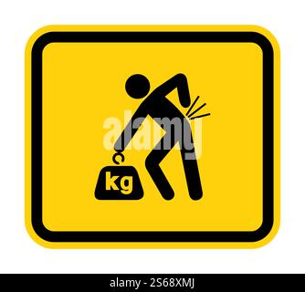 Lifting Hazard Symbol Sign, Vector Illustration, Isolate On White Background Label .EPS10 Stock Vector