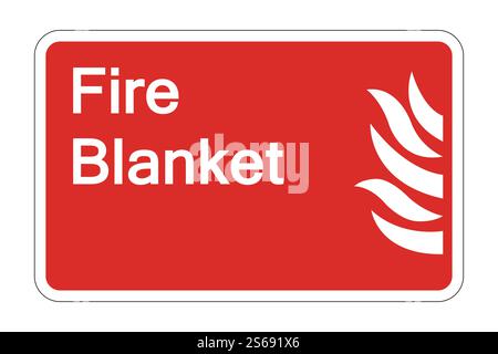 Fire Blanket Safety Symbol Sign on white background,Vector illustration Stock Vector