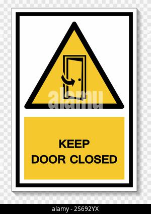 Keep Door Closed Symbol Sign Isolate On White Background,Vector Illustration EPS.10 Stock Vector