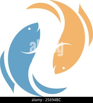 Fish Logo ilustration vector Template Stock Vector