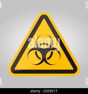 Beware Biological Hazard Symbol Isolate On White Background,Vector Illustration EPS.10 Stock Vector