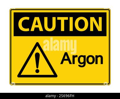 Caution Argon Symbol Sign Isolate On White Background,Vector Illustration Stock Vector