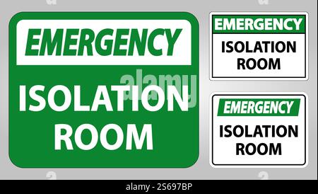 Emergency Isolation room Sign Isolate On White Background,Vector ...