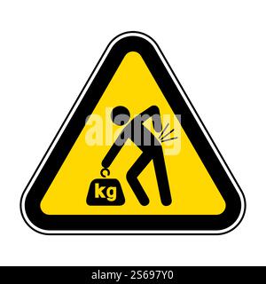 Lifting Hazard Symbol Sign, Vector Illustration, Isolate On White Background Label .EPS10 Stock Vector