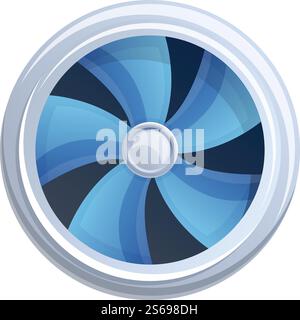 Ventilation grate icon. Cartoon of ventilation grate vector icon for web design isolated on white background. Ventilation grate icon, cartoon style Stock Vector