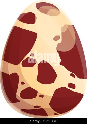 Quail egg icon. Cartoon of quail egg vector icon for web design isolated on white background. Quail egg icon, cartoon style Stock Vector