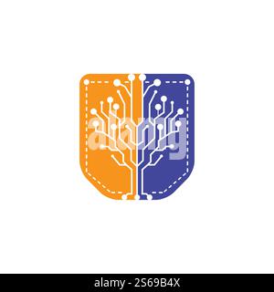 Pocket Technology vector logo design. Stock Vector