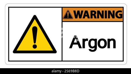 Warning Argon Symbol Sign Isolate On White Background,Vector Illustration Stock Vector