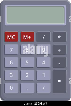 School calculator icon. Cartoon of school calculator vector icon for web design isolated on white background. School calculator icon, cartoon style Stock Vector